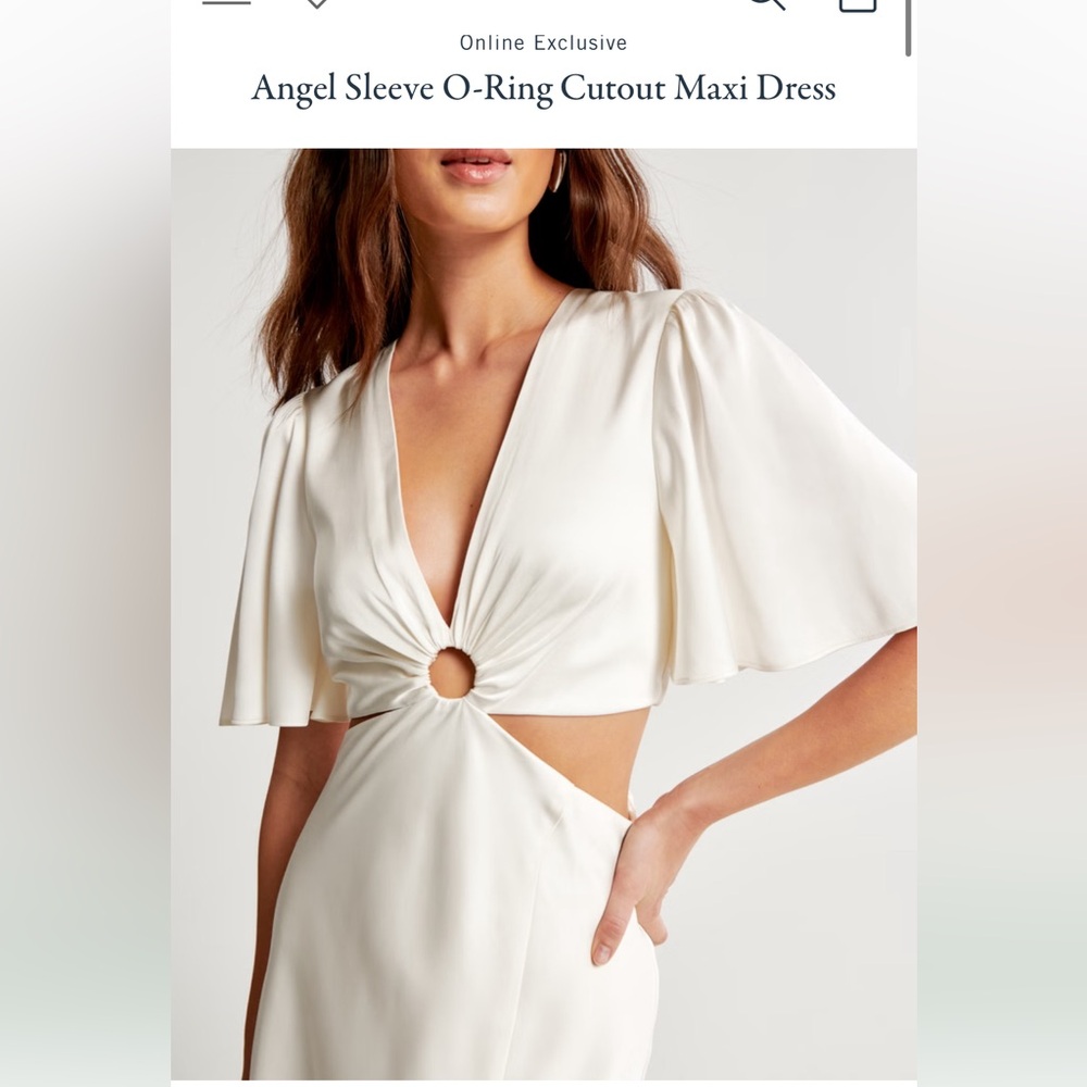 Angel Sleeve O-Ring Cutout Maxi Dress